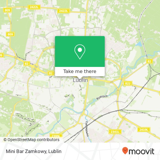 Карта Mini Bar Zamkowy, plac Zamkowy 6 20-121 Lublin