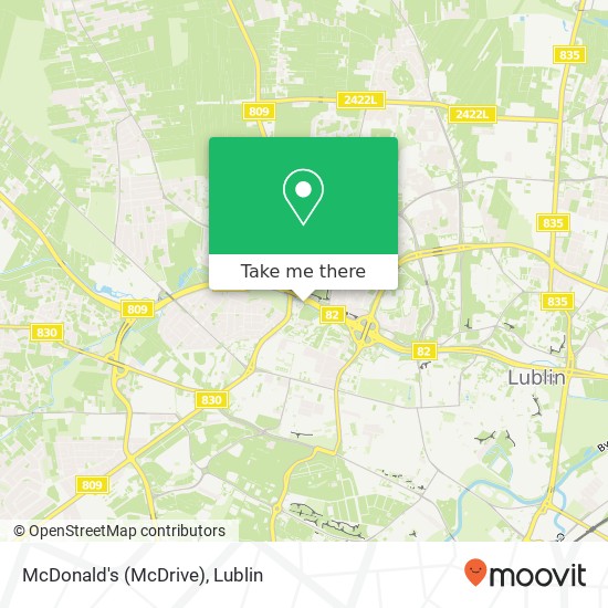 McDonald's (McDrive), ulica Pulawska 40 20-046 Lublin map