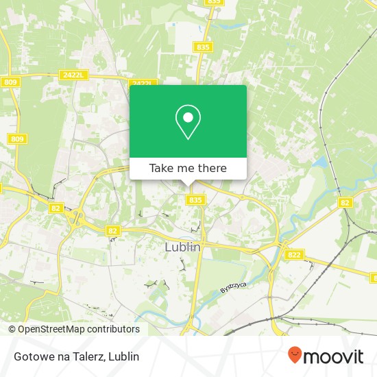Карта Gotowe na Talerz, ulica Jana Sapiehy 20-095 Lublin