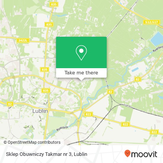 Карта Sklep Obuwniczy Takmar nr 3, ulica Daszynskiego 2 20-250 Lublin