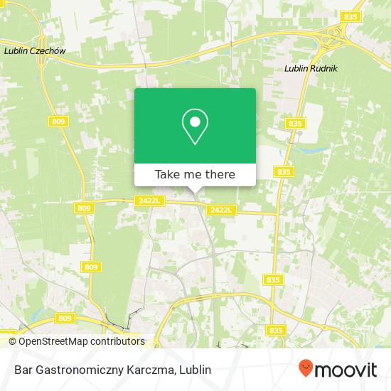 Bar Gastronomiczny Karczma, ulica Choiny 55 20-816 Lublin map
