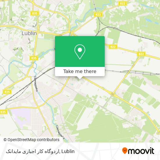 اردوگاه کار اجباری مایدانک map