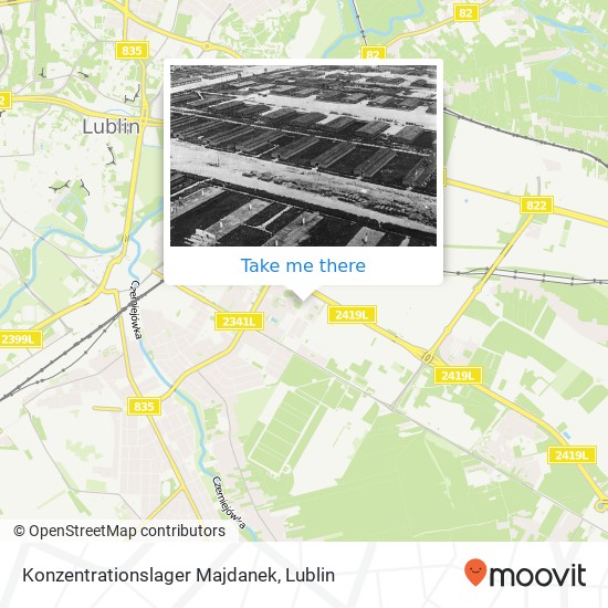 Konzentrationslager Majdanek map