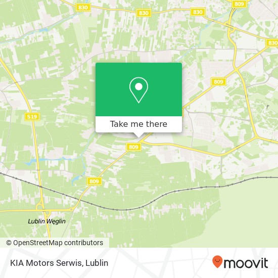 KIA Motors Serwis map
