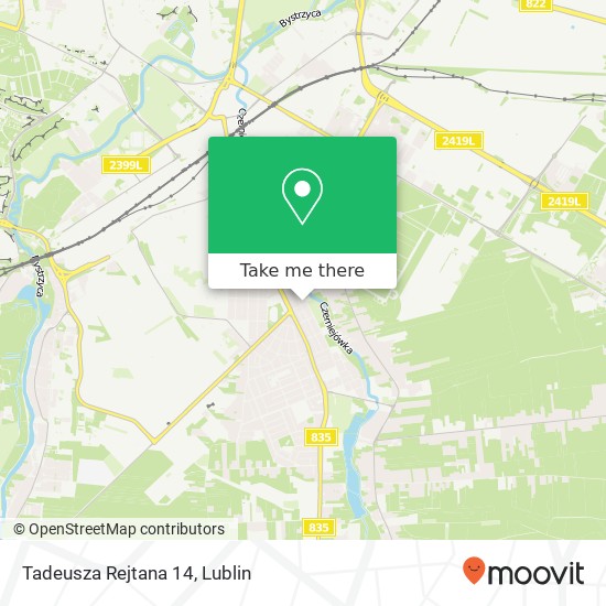 Tadeusza Rejtana 14 map