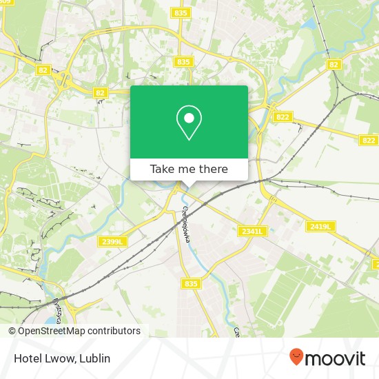 Hotel Lwow map
