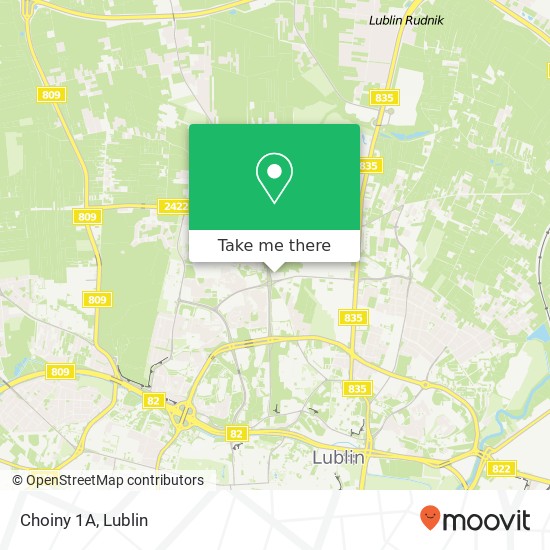 Choiny 1A map