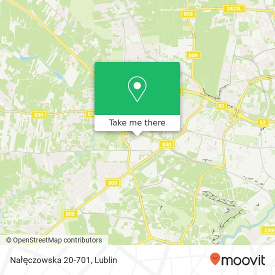 Nałęczowska 20-701 map