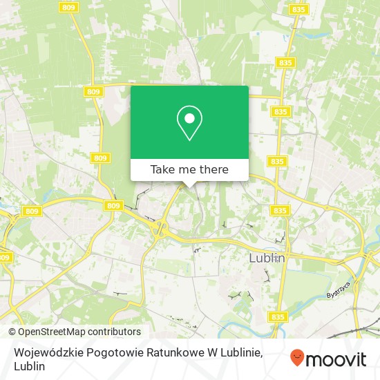 Wojewódzkie Pogotowie Ratunkowe W Lublinie map
