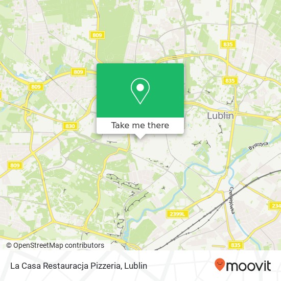 La Casa Restauracja Pizzeria map
