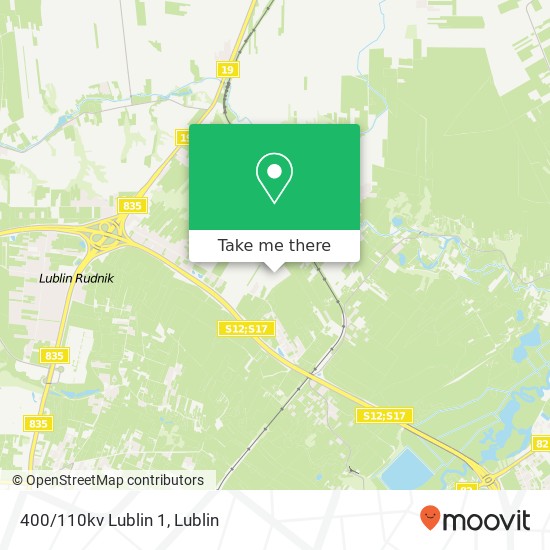 400/110kv Lublin 1 map