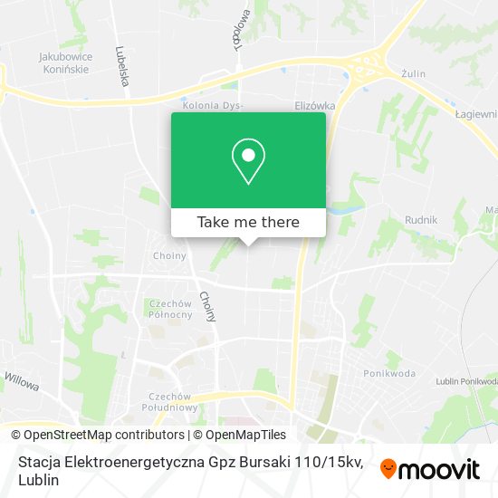 Карта Stacja Elektroenergetyczna Gpz Bursaki 110 / 15kv