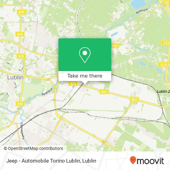 Jeep - Automobile Torino Lublin map