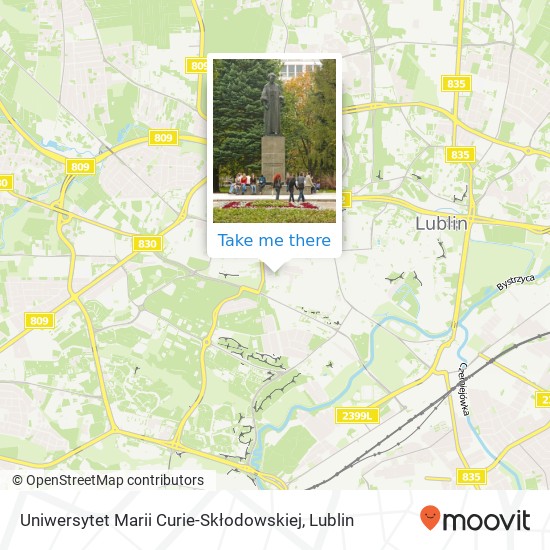 Uniwersytet Marii Curie-Skłodowskiej map