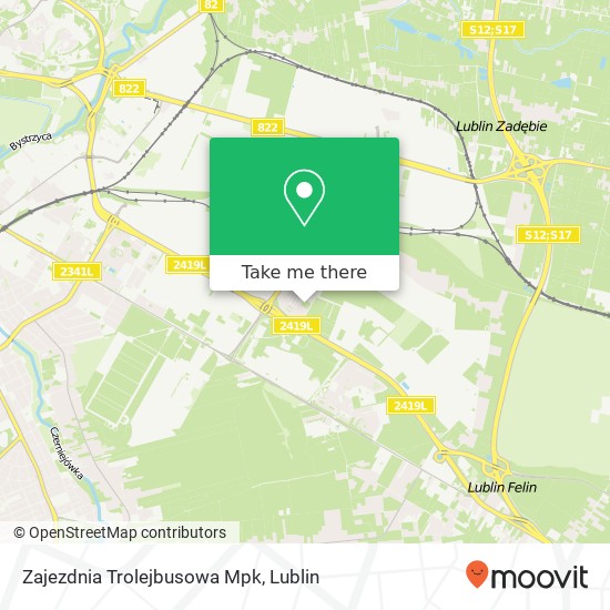 Zajezdnia Trolejbusowa Mpk map