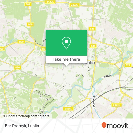 Bar Promyk map