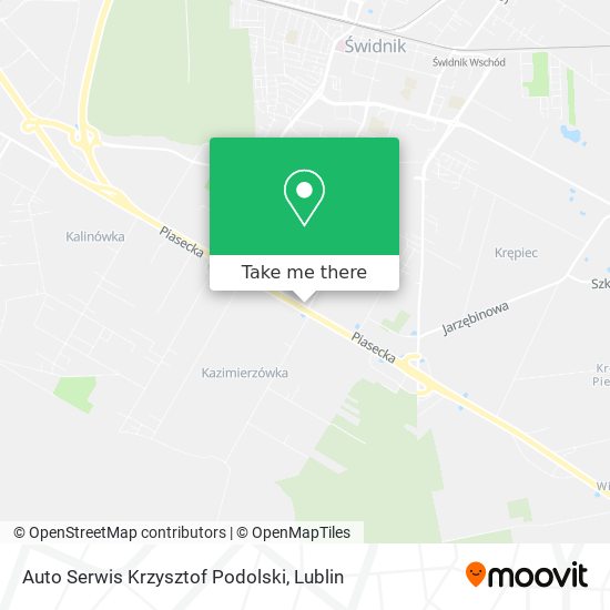 Карта Auto Serwis Krzysztof Podolski