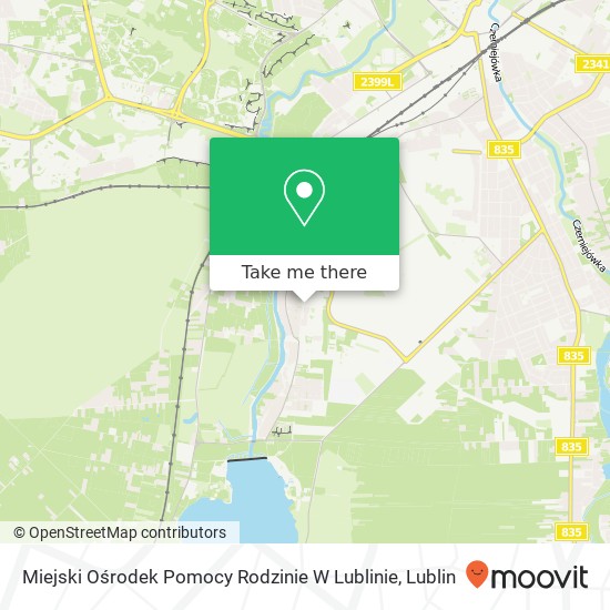 Карта Miejski Ośrodek Pomocy Rodzinie W Lublinie
