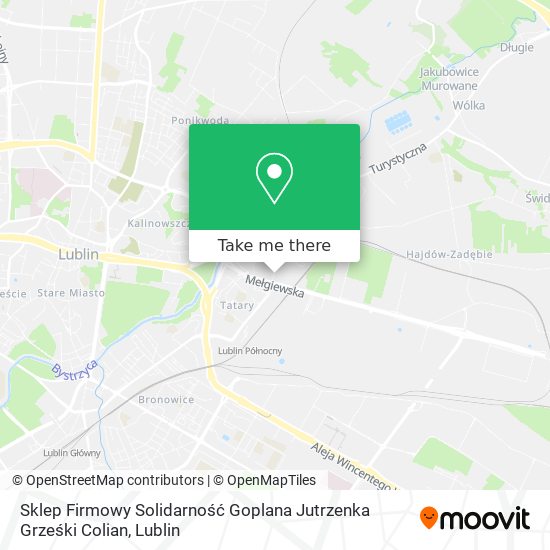 Карта Sklep Firmowy Solidarność Goplana Jutrzenka Grześki Colian