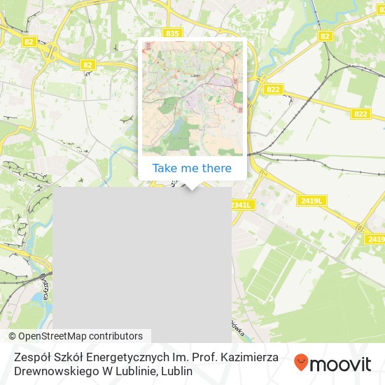 Zespół Szkół Energetycznych Im. Prof. Kazimierza Drewnowskiego W Lublinie map