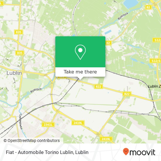 Fiat - Automobile Torino Lublin map