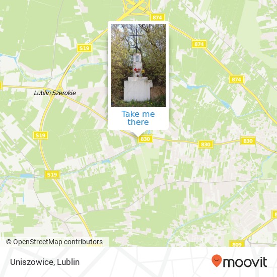 Uniszowice map
