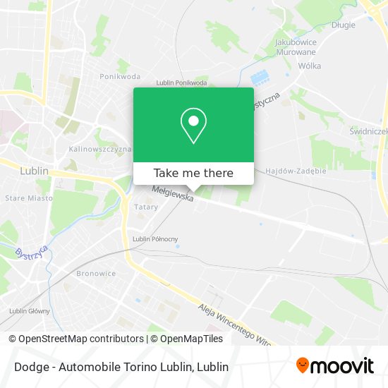 Dodge - Automobile Torino Lublin map