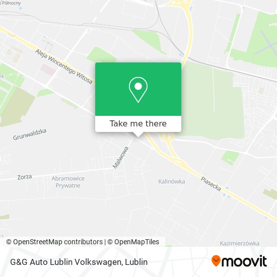 Карта G&G Auto Lublin Volkswagen