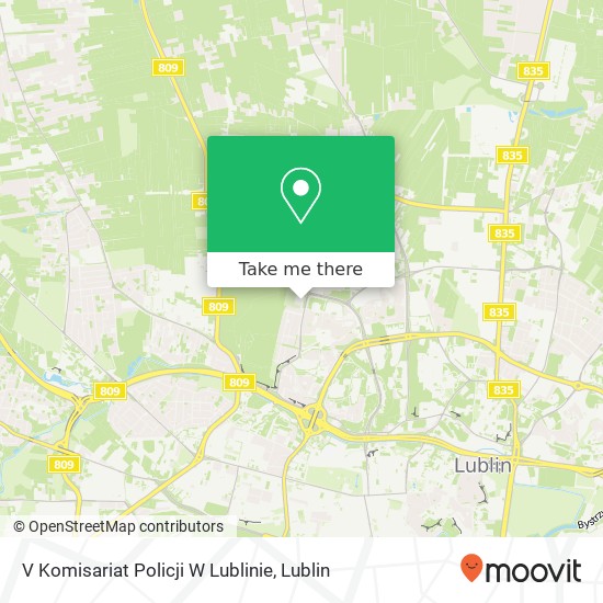 Карта V Komisariat Policji W Lublinie