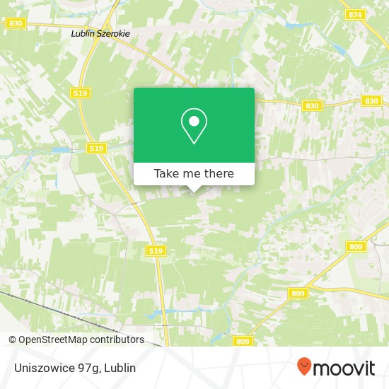 Uniszowice 97g map
