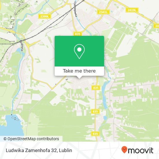 Ludwika Zamenhofa 32 map