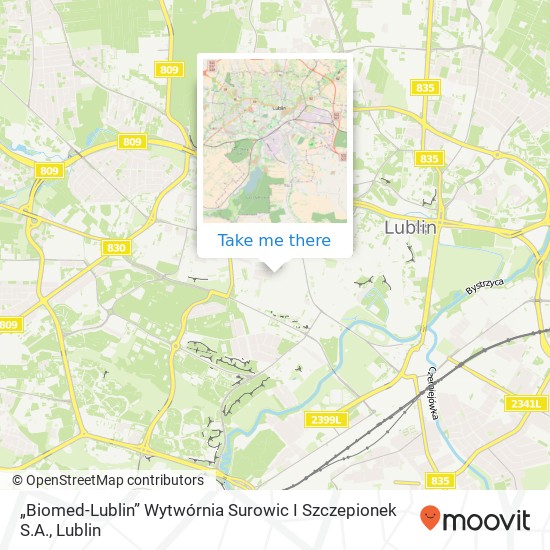 „Biomed-Lublin” Wytwórnia Surowic I Szczepionek S.A. map