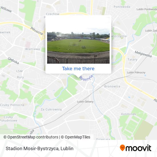 Stadion Mosir-Bystrzyca map