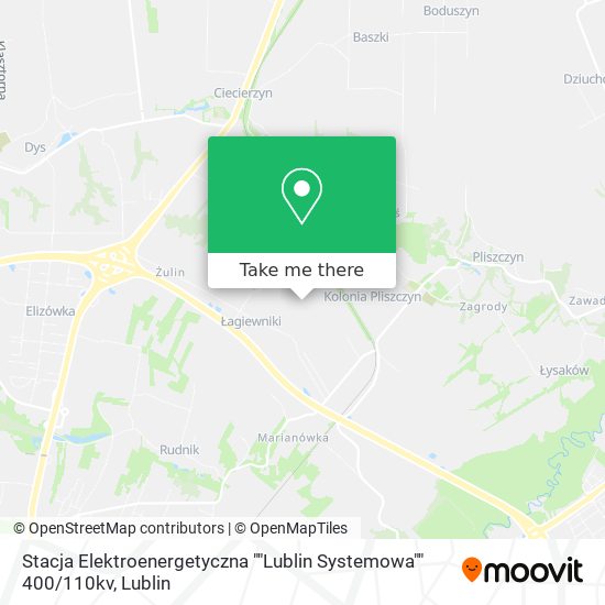 Stacja Elektroenergetyczna ""Lublin Systemowa"" 400 / 110kv map