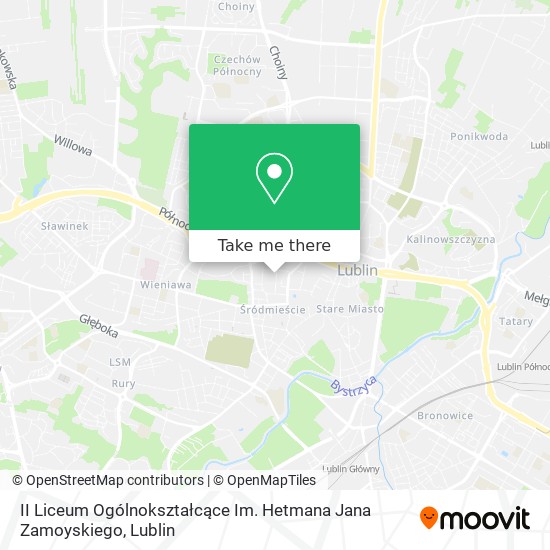 II Liceum Ogólnokształcące Im. Hetmana Jana Zamoyskiego map