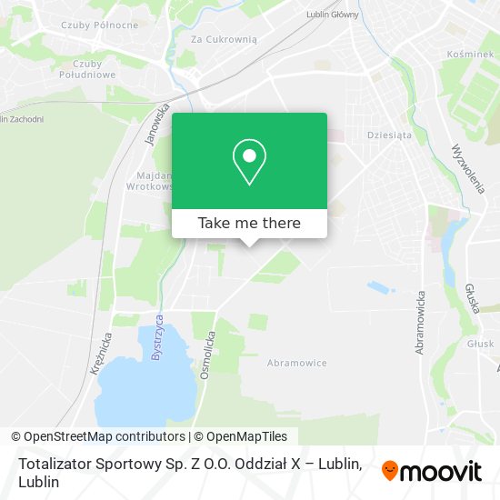 Карта Totalizator Sportowy Sp. Z O.O. Oddział X – Lublin