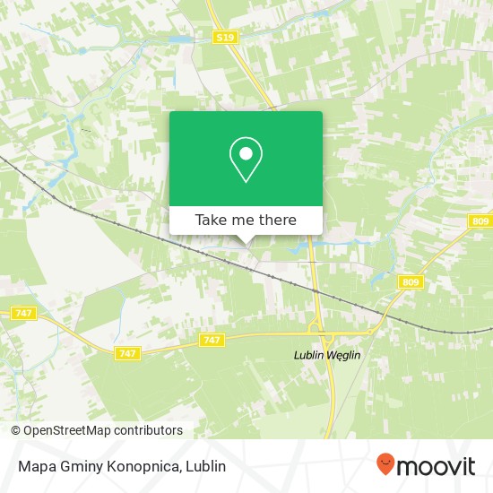 Карта Mapa Gminy Konopnica