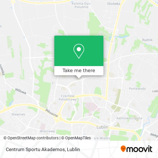 Centrum Sportu Akademos map