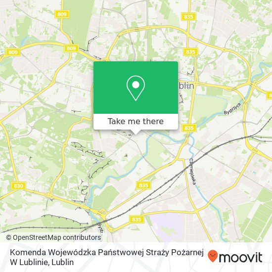 Komenda Wojewódzka Państwowej Straży Pożarnej W Lublinie map