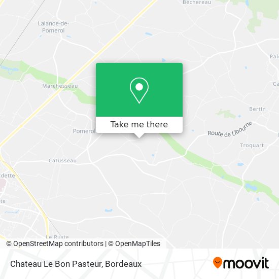 Chateau Le Bon Pasteur map