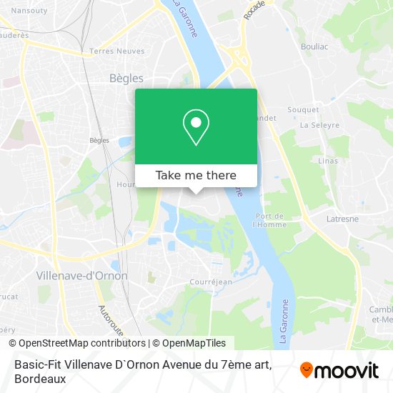 Basic-Fit Villenave D`Ornon Avenue du 7ème art map