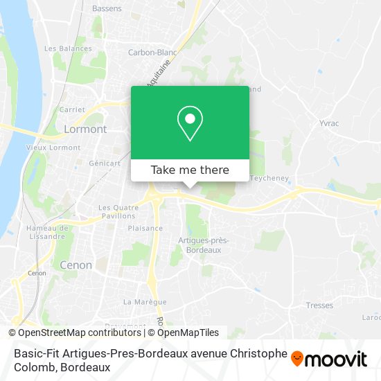 Basic-Fit Artigues-Pres-Bordeaux avenue Christophe Colomb map