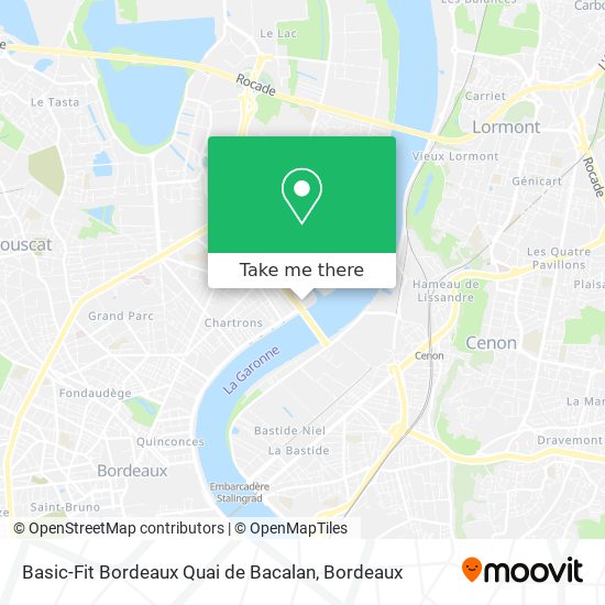 Basic-Fit Bordeaux Quai de Bacalan map