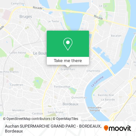 Auchan SUPERMARCHE GRAND PARC - BORDEAUX map