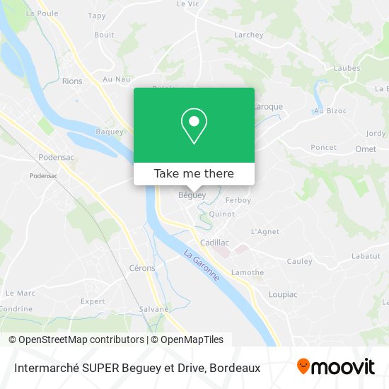 Intermarché SUPER Beguey et Drive map