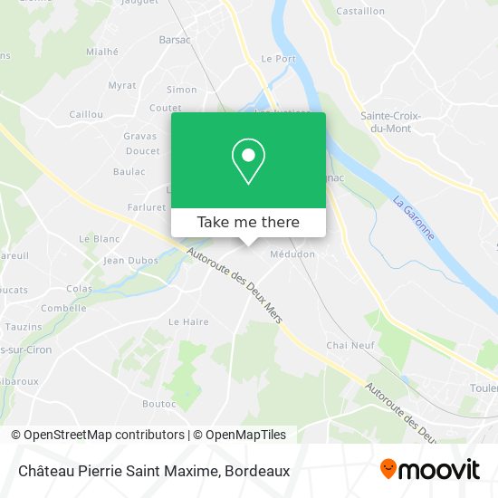 Château Pierrie Saint Maxime map