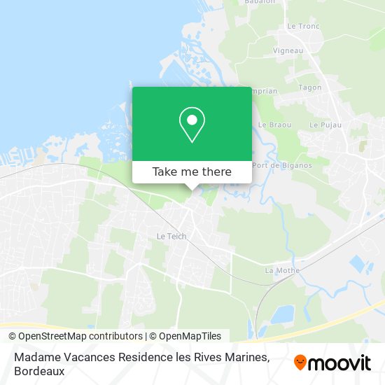 Madame Vacances Residence les Rives Marines map