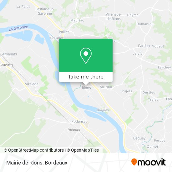 Mapa Mairie de Rions