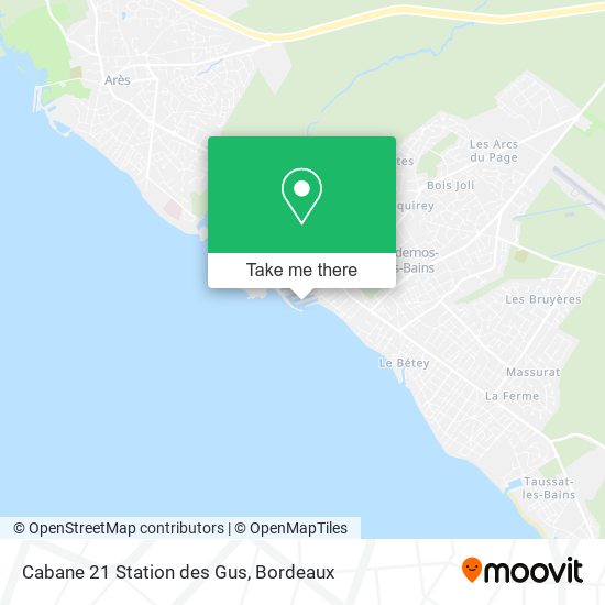 Cabane 21 Station des Gus map