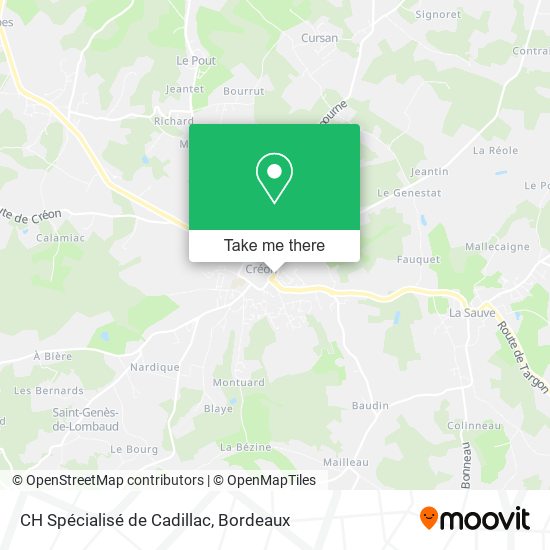 Mapa CH Spécialisé de Cadillac
